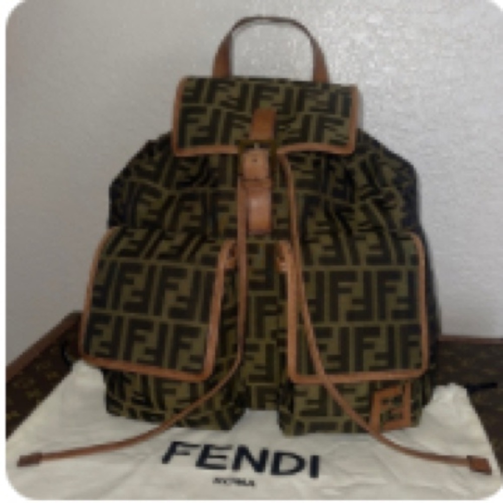 Fendi Monogram Tobacco Vintage Zucca Backpack